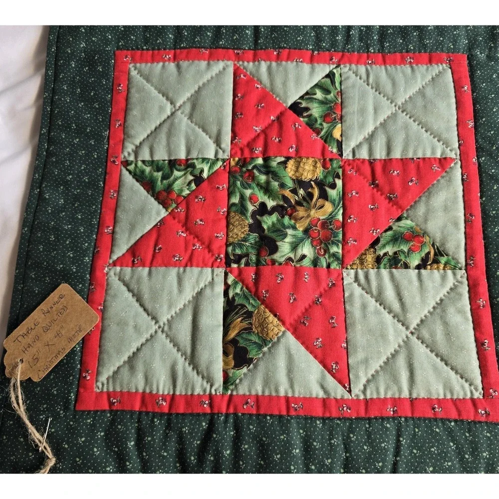 New Handmade Christmas Quilted Patchwork Table Runner 15